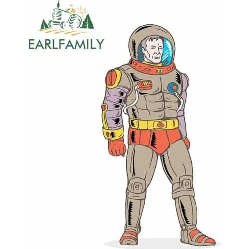 EARLFAMILY 13cm x 6.8cm for Cartoon Space Giant Car Stickers Sunscreen Vinyl JDM Bumper Trunk Truck Graphics Waterproof Anime