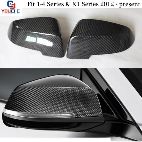 F30 Mirror Cover Replacement Carbon Fiber Rearview Mirror Caps for BMW F20 F22 F23 F30 F31 F32 F33 F36 X1 E84 & 1-4 Series