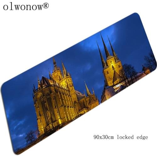 Cathedral pad mouse Halloween Gift computador gamer mouse pad 90x30cm padmouse 3d mousepad ergonomic gadget office desk mats