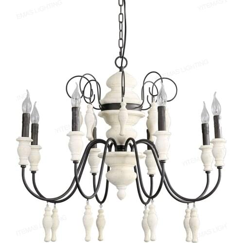 Staircase chandelier replica wood chandelier rustic lighting for bedroom living room farmhouse vintage suspension hanging lights