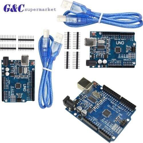 UNO R3 Development Board ATmega328P For Arduino UNO R3 With Straight Pin Heade diy electronics