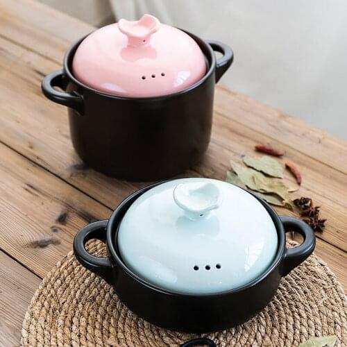 Cute Ceramic Casserole Cooking Pot Set Heat Resistant Casserole Ishinabes Kitchen Accessories Cazuela Home Items DI50SG
