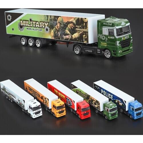 HO 1/87 Model Truck Container Alloy Diecast Car Scale Toys Vehicles Carrie Engineering For Kids Boys