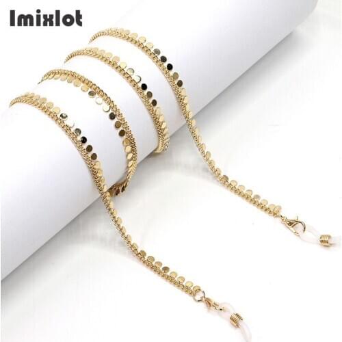 Fashion Metal Eyeglass Chain Womens Sunglasses Holder Non-slip Sequins Reading Glasses Chains Lanyard Strap Necklace Eye Wear