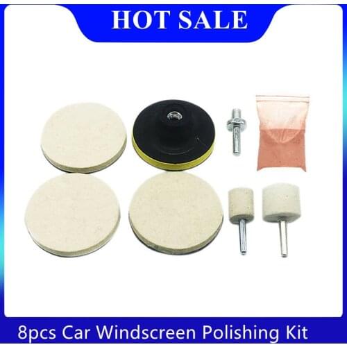 8pcs Car Windscreen Polishing Kit Practical Auto Car Windows Scratch Remover Glass Polishing Kit Scratch Repair Tool