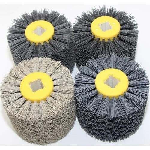 New 4pcs/lot 120*100*19mm Nylon Abrasive Wire Wheel 80-400# Polishing Wheel Electric Brush for Woodworking