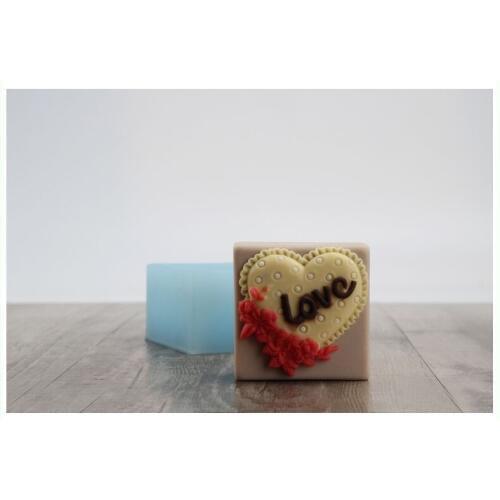 New Product!!1pcs Rose Love (R0220) Silicone Handmade Soap Mold Crafts DIY Mould