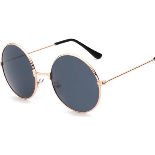 Retro Small Round Sunglasses Women Vintage Brand Shades Black Metal Sun Glasses For women Fashion Designer Lunette