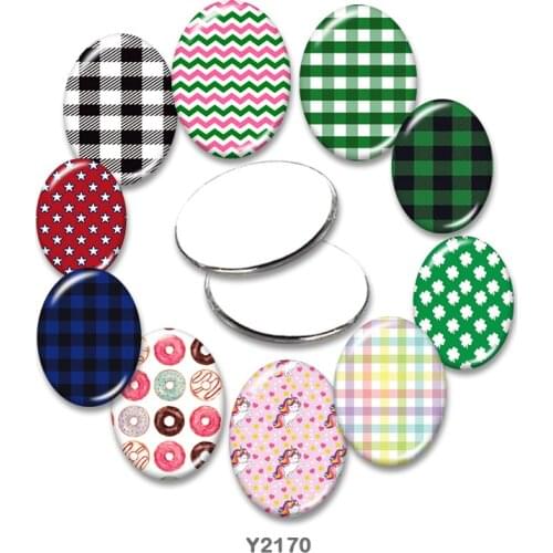 Pattern Oval glass cabochon 13x18mm/18x25mm/30x40mm flat back Making findings TRY2170