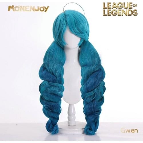 Monenjoy LOL Gwen Cosplay Wig Game League of Legends Hallowed Seamstress Cos Hair