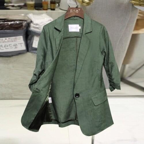 Женские льняные пиджаки PDOOL China At AliExpress