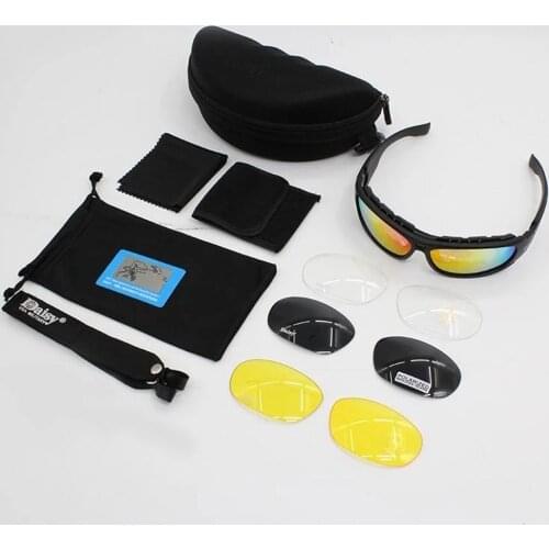 Daisy C6 Polarized Glasses CS Army Tactical Motorcycle Hunting Shooting Airsoft Bullet-proof Military Goggles with 4 Lens Kits