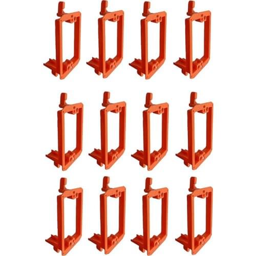 HOT-Low Voltage Mounting Bracket 1 Gang Multipurpose Drywall Mounting Wall Plate Bracket - (Single Gang, 12 Pack) Orange