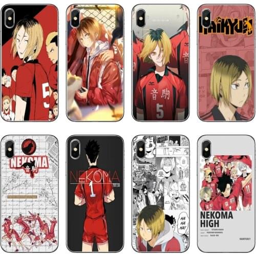 Anime Haikyuu Nekoma Transparent Phone Case For iPhone 12 11 Pro Max Mini XS Max XR X 8 7 Plus 6 6S Plus 5 5S SE 2020