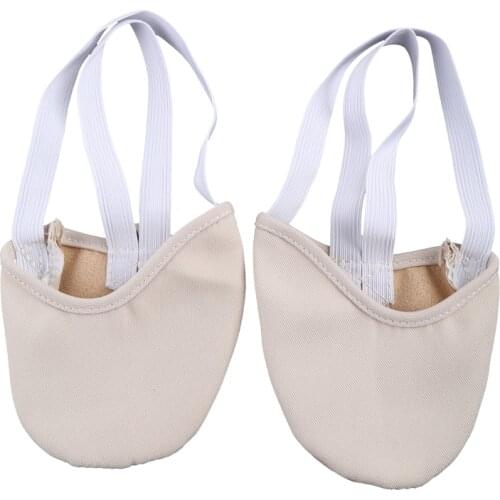 Half Faux Leather Sole Ballet Pointe Dance Shoes Rhythmic Gymnastics Slippers