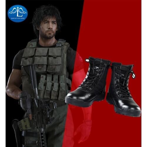 Resident Carlos Oliveira Cosplay Shoes Costume Boots For Men Adult Halloween Carnival Costume Made
