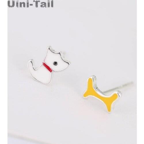 Uini-Tail 2018 new listing 925 sterling silver literary fresh puppy and bone earrings Korean fashion temperament jewelry GN778