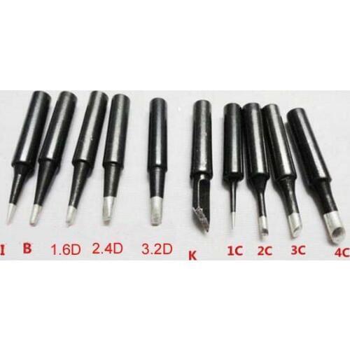 Bevel Width Soldering Iron Tip 900M-T-K/B/I/1.6D/2.4D/3.2D/1C/2C/3C/4C For 936 Soldering Iron Station 5 Pcs