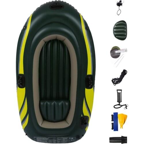 Folding Inflatable Kayak 2 Person Drifting Diving Rafting Inflatable Boat Adults Thickness Double Valve Kayak Canoe 200 KG Load