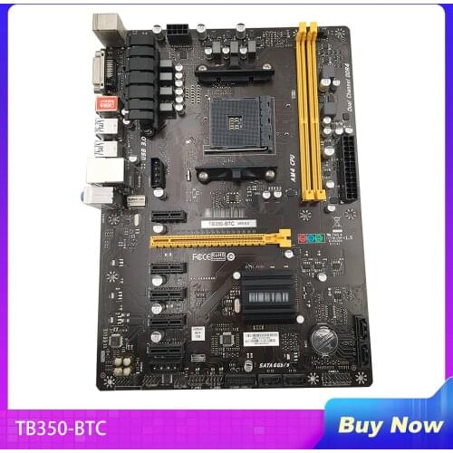 For BIOSTAR TB350-BTC AM4 DDR4 6PCIE Mining Board Fully Tested