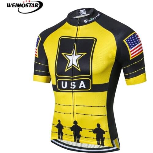 Weimostar USA Army Cycling Clothing Summer Pro Team Cycling Jersey Shirt Maillot Ciclismo Quick Dry MTB Bike Jersey Bicycle Wear