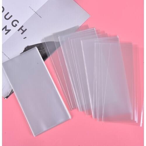 100 Pcs Transparent PVC Money Stamps Fit Sleeves Holders Money Banknotes Paper World Paper collection 6.9*3.3in
