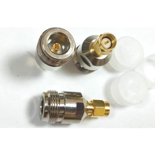 20pcs copper N jack pin to SMA plug pin RF COAXIAL straight connector New