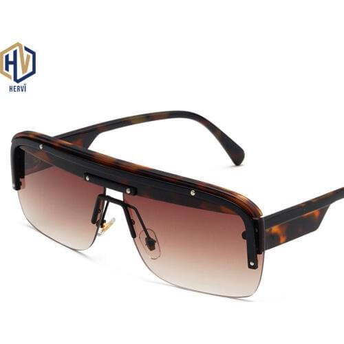 2020 New Arrival Fashion Half Frame Sunglasses Women Popular Green Blue Sun Glasses Shades Men