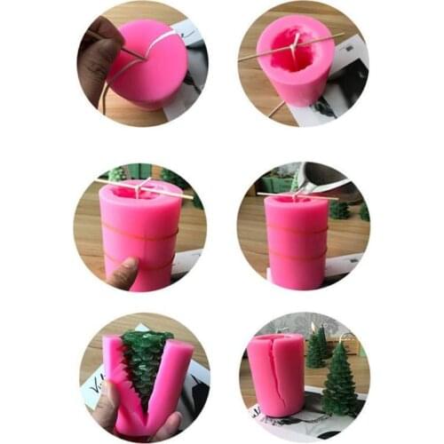 3D Christmas Tree Silicone Candle Soap Fondant Mold Cake Chocolate Decorating Baking Mould Tool Craft E56C