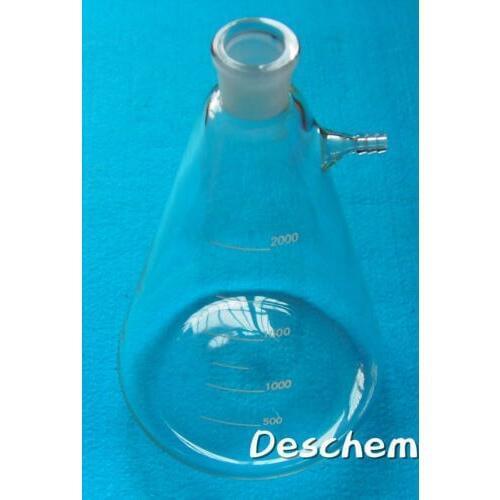 5000ml,24/29,Glass Filtering Flask,5 L,lWith 10mm Hose Adapter