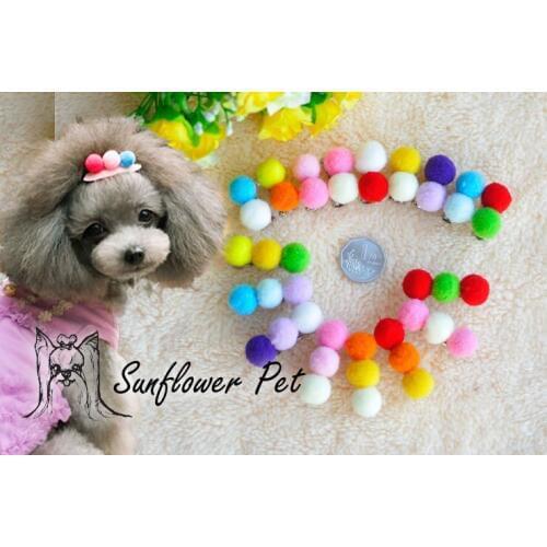 Pet accessory multicolour hairpin dogs ball side-knotted clip bangs clip 50pcs/lot