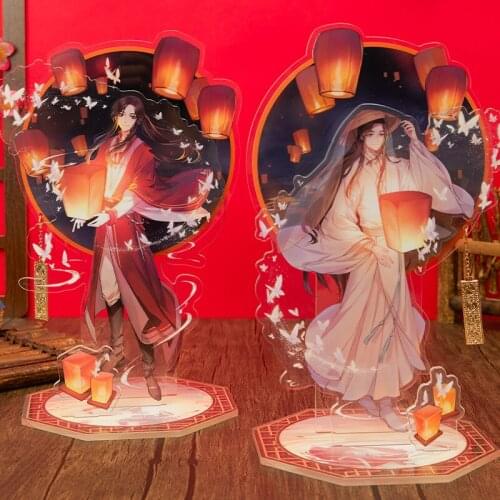 Anime Tian Guan Ci Fu Xie Lian Hua Cheng Cosplay Acrylic Mobile Phone Stents Stand Figure Model Plate Toys Desktop Decor New