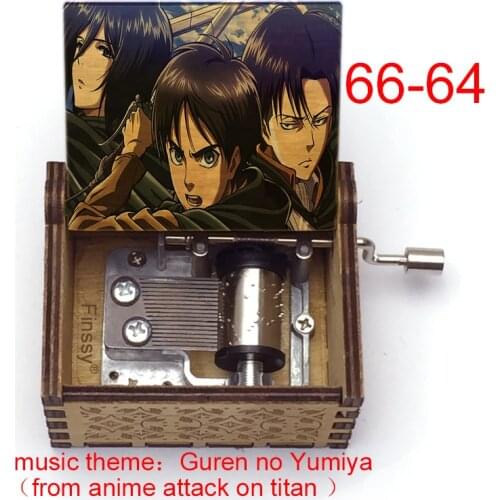 April newest Attack on Titan Shingeki no Kyojin eren print music theme Guren no Yumiya music box anime fans DIY kids toy gift