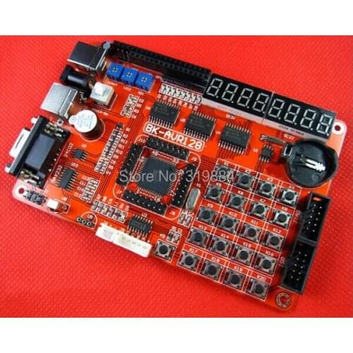 Free Shipping 1x AVR ATMEGA128 Development Board ATMEL AVR128 Microcontroller Board