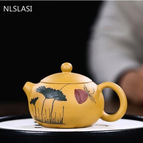 WSHYUFEI Yixing tea pot purple clay xi shi teapot Authentic Handmade zisha Tea Set Chinese kettle Customized gifts 170ml