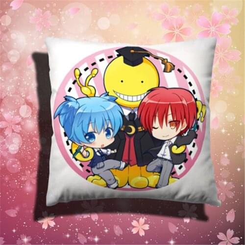 45*45cm Anime Assassination Classroom Korosensei Two Sided Throw Pillow Cushion Pillow Case Cover and Inner Home Decor Gifts
