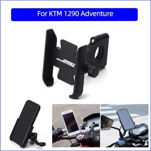 For KTM 1290 Adventure Motorcycle CNC Aluminum Mobile Phone Holder GPS Navigator Rearview Mirror Handlebar Bracket Accessories