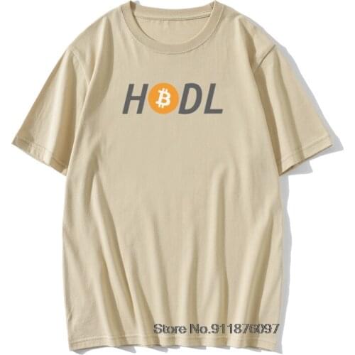 HODL Bitcoin T Shirts Cryptocurrency Crypto Btc Blockchain Mens Printed Tshirt Cotton O Neck Christmas Tee Shirt Adult T-Shirt