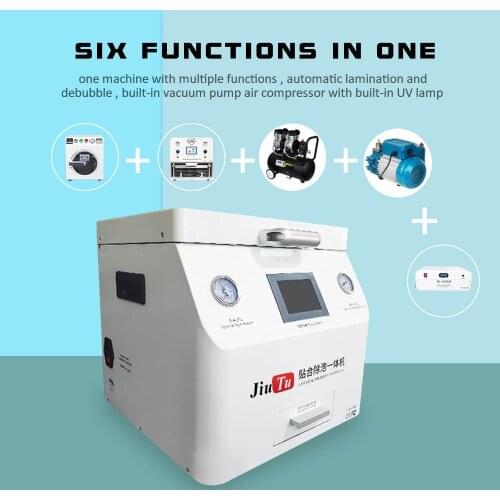 Jiutu Mobile Phone LCD Repair Vacuum OCA Laminating Machine With UV Box For Huawei Under 15 Inch Screen Refurbish