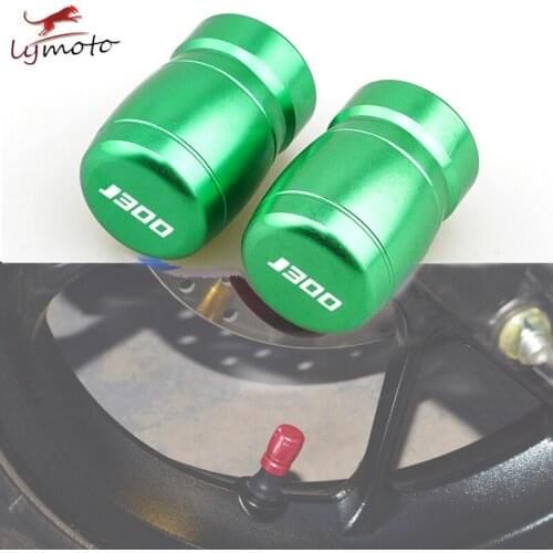 LOGO J300 For Kawasaki J300 J 300 2014 - 2019 2020 2021 Motorcycle CNC Accessories Wheel Tire Valve Stem Caps Airtight Covers