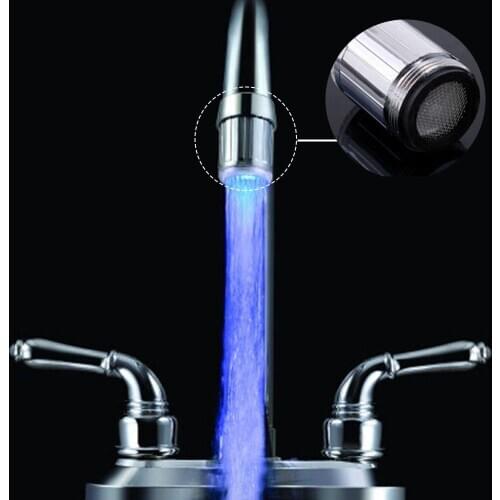 Faucet Water Tap Filte Stream LED Light Color Shower Kitchen Nozzle Shower Head Light-Up NEW Bathro​Om Bathroom Blue Glow