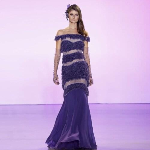 2020 New Fashion Show Style Collection Party Long Dress Purple Celebrating Pageant Maxi Dresses Wholesale Online