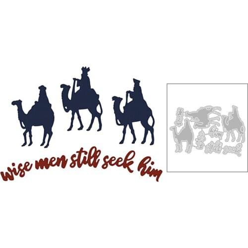 2020 New Word Wise Men Still Seek Him and Animal Camel Metal Cutting Dies For Scrapbooking Greeting Card Paper Making no stamps