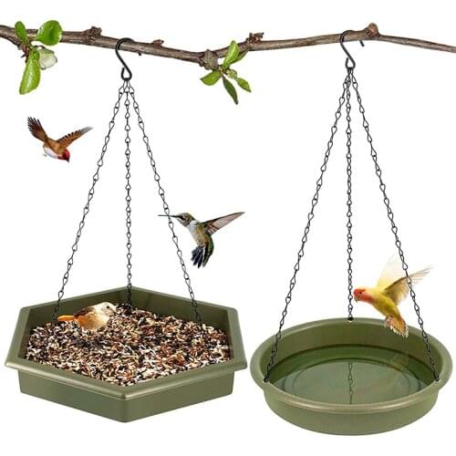 Hanging Bird Bath,Bird Bath - Bird Feeder, Hanging Bird Bath & Bird Feeder for Outside, Hanging Bird Baths for Outdoors
