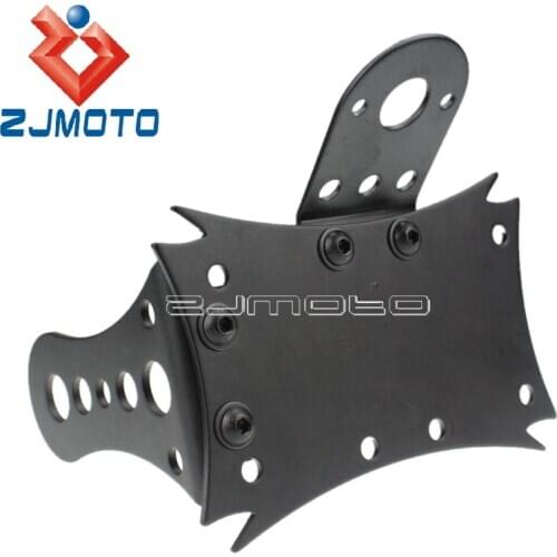 Adjustable Black 3/4" Axle Side Mount License Plate Retro Motorbike Tail Light Holder Bracket for Harley Chopper Bobber Cruiser