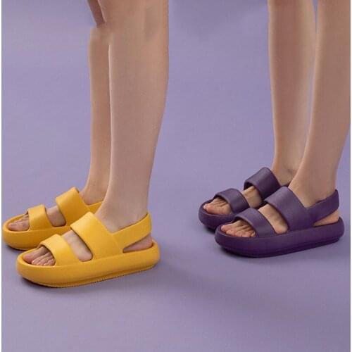 New Arrival Sandals Without Grinding Feet for 2021 Summer Solid Thick Soled EVA Integrated Molding Men and Women Non-skid Shoes