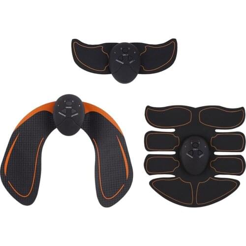 3pcs Muscle Stimulator Abdominal Toning Belt Buttock Arm Sticker Adults EMS Wireless Muscle Trainer Home Gym Fitness Equipment