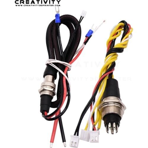 Creativity CR10S Hot Bed line Waterproof aviation plug Socket Connector Platform Hot Bed Link Line 3D printer accessories
