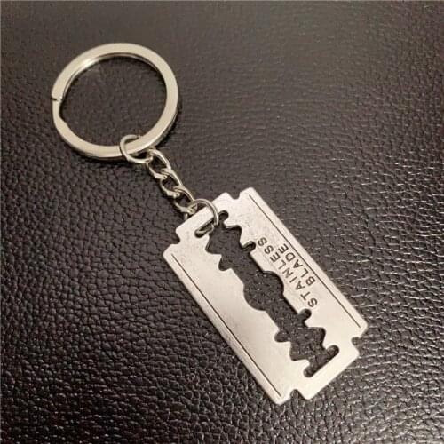 1 Mini Fashion Creative Keychain Ring Keyring Metal Keychain Gift Electric Blade