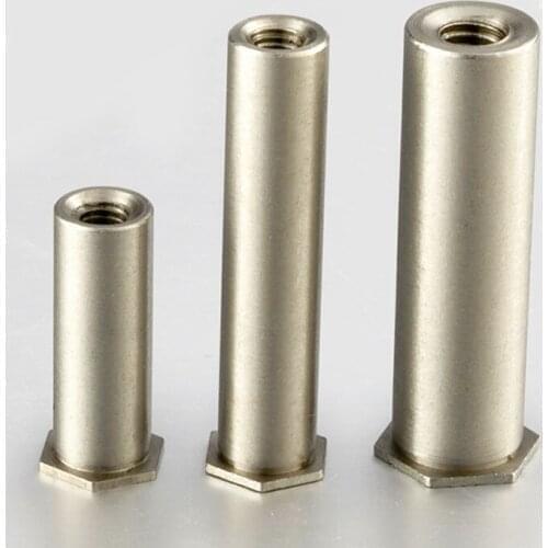 26pcs M2 blind hole pressure riveting studs hollow riveted nut riveting muff sleeve 4.2mm OD 3mm-12mm 304 stainless steel